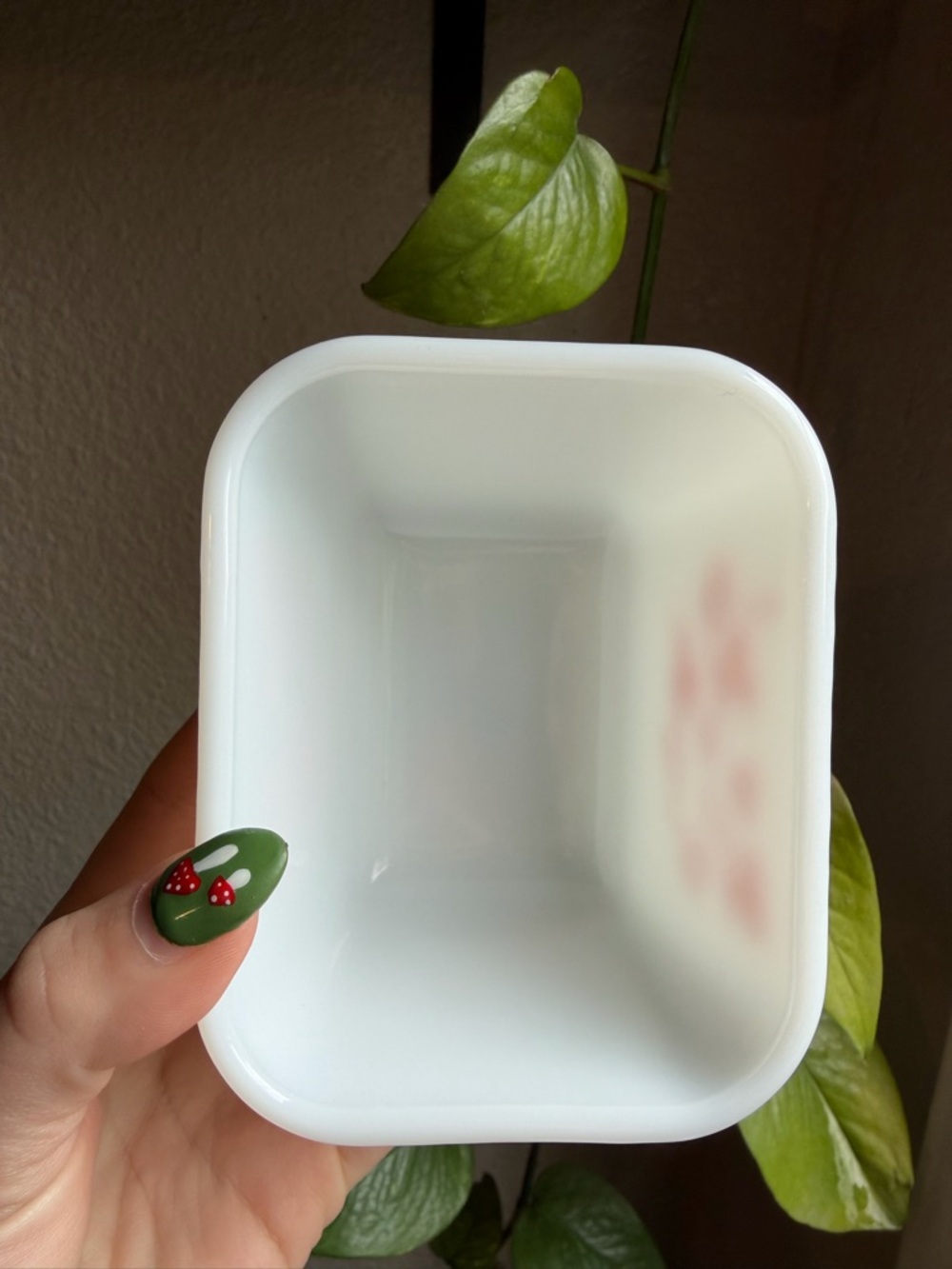 Vintage Pink Gooseberry Pyrex Refrigerator Dish With Lid - Picture 8 of 10